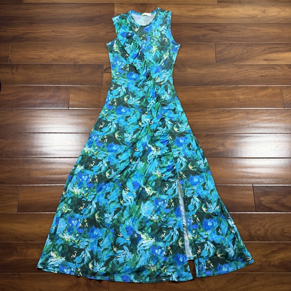 Ulla Johnson Women's Size Small Floral Ruffle Sleeveless Elise Maxi Dress